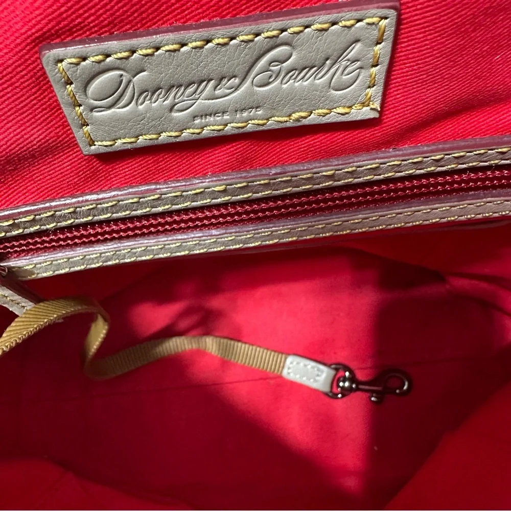 Dooney and Bourke Florentine Large Dottie Crossbody Taupe READ - Picture 10 of 16